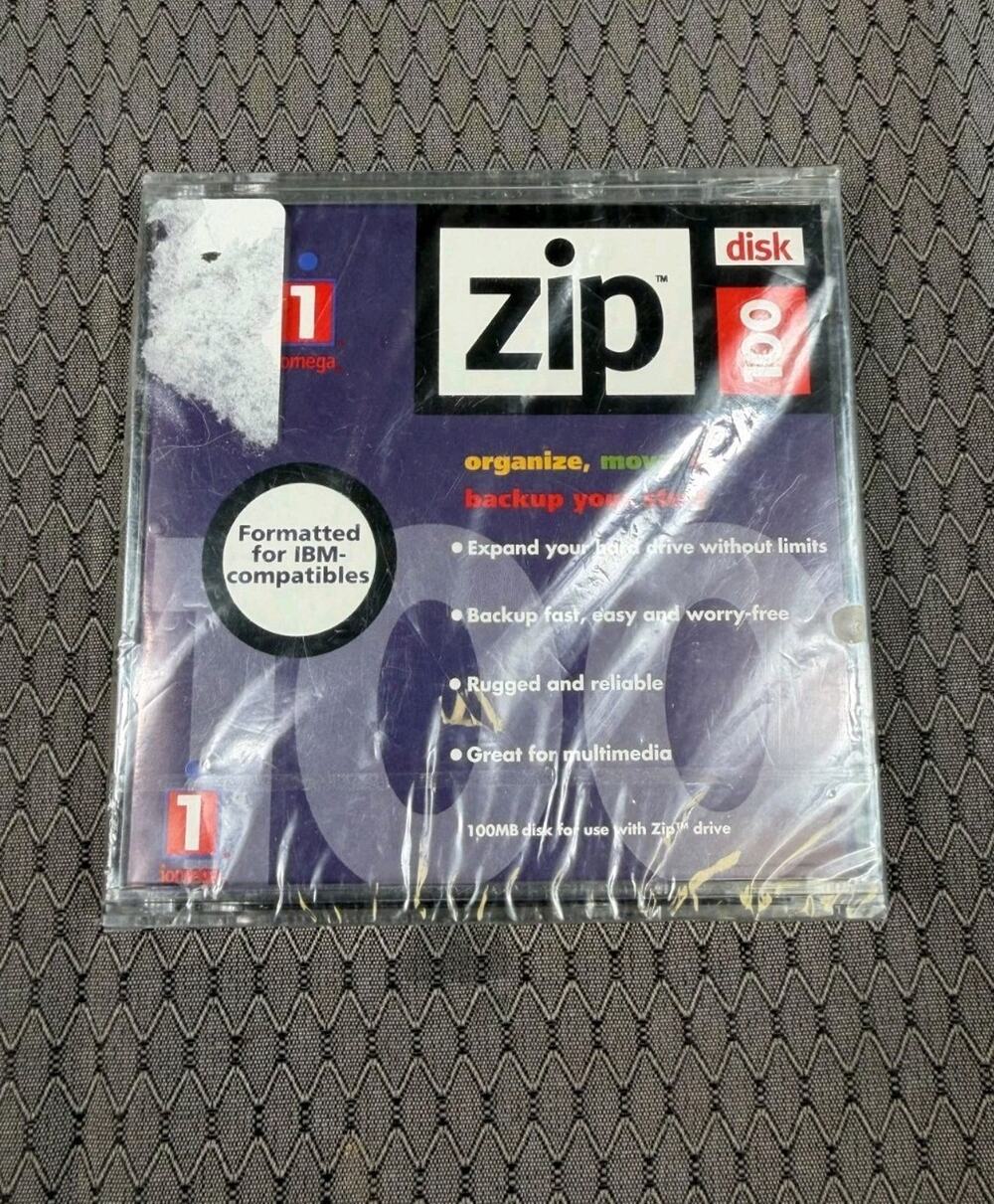 iomega 100MB IBM Formatted Zip Disk Sealed NEW